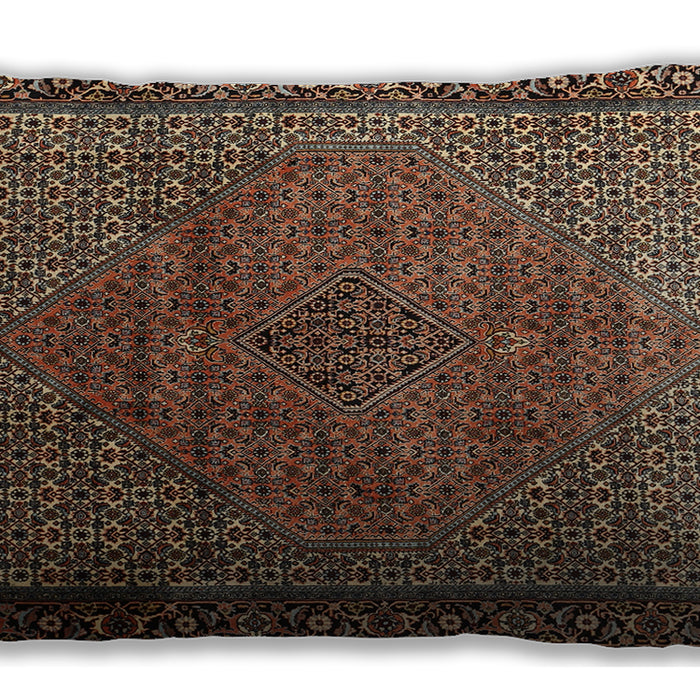 Traditional Classic Rectangular Orange Salmon Pink Lumbar Throw Pillow, 13 inch by 19 inch, lbtr1566