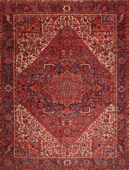 Machine Washable Traditional Cherry Red Rug, wshtr1569