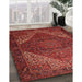 Machine Washable Traditional Cherry Red Rug in a Family Room, wshtr1569