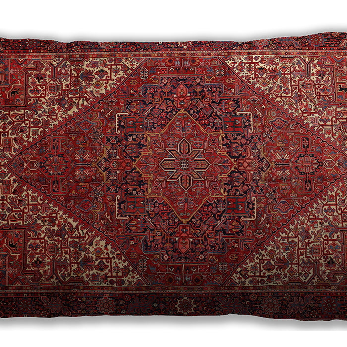 Traditional Classic Rectangular Cherry Red Lumbar Throw Pillow, 13 inch by 19 inch, lbtr1569