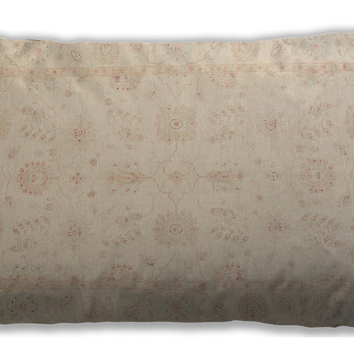 Traditional Classic Rectangular Deep Peach Orange Lumbar Throw Pillow, 13 inch by 19 inch, lbtr1570
