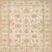 Square Traditional Deep Peach Orange Oriental Rug, tr1572