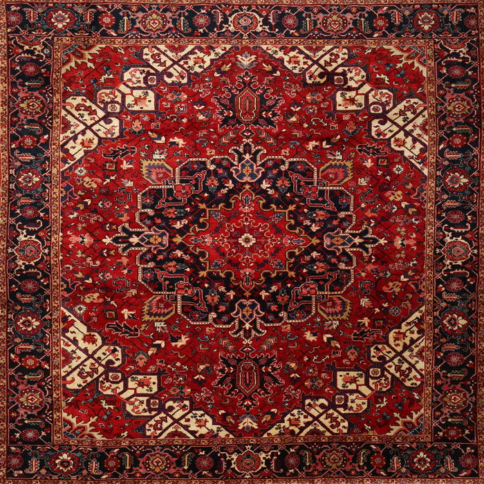 Square Traditional Sienna Brown Persian Rug, tr1573