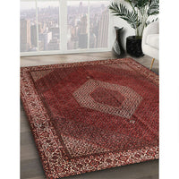 Traditional Rust Pink Medallion Rug, tr1576