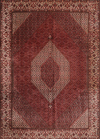 Machine Washable Traditional Rust Pink Rug, wshtr1576