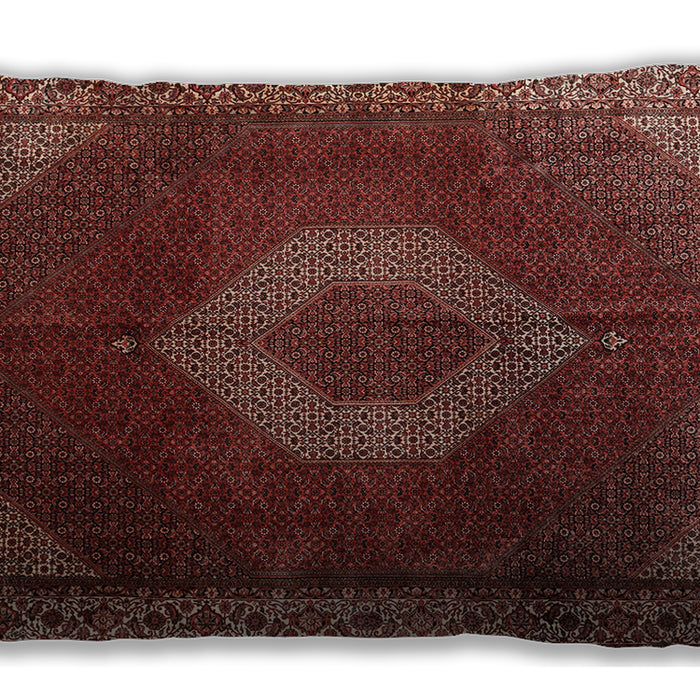 Traditional Classic Rectangular Rust Pink Lumbar Throw Pillow, 13 inch by 19 inch, lbtr1576