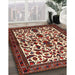 Traditional Saffron Red Persian Rug in Family Room, tr1577