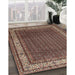 Traditional Camel Brown Persian Rug in Family Room, tr1579