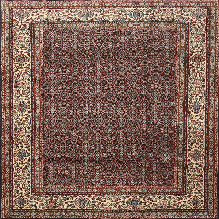 Square Traditional Camel Brown Persian Rug, tr1579