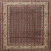 Square Traditional Camel Brown Persian Rug, tr1579