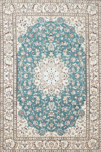 Machine Washable Traditional White Gold Rug, wshtr157