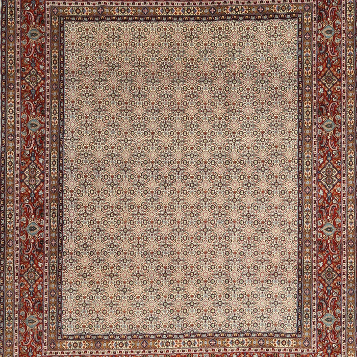 Machine Washable Traditional Red Brown Rug, wshtr1580