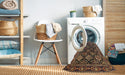 Machine Washable Traditional Bakers Brown Rug in a Washing Machine, wshtr1581