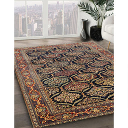 Traditional Bakers Brown Persian Rug in Family Room, tr1581