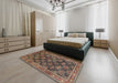 Machine Washable Traditional Bakers Brown Rug in a Bedroom, wshtr1581