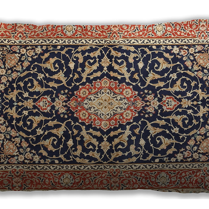 Traditional Classic Rectangular Red Brown Lumbar Throw Pillow, 13 inch by 19 inch, lbtr1584