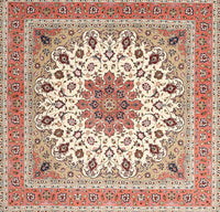 Machine Washable Traditional Deep Peach Orange Rug, wshtr1585