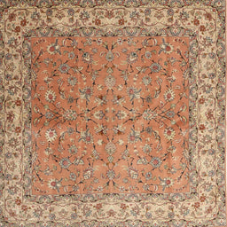 Machine Washable Traditional Sand Brown Rug, wshtr1586