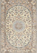 Traditional Dark Almond Brown Medallion Rug, tr1587