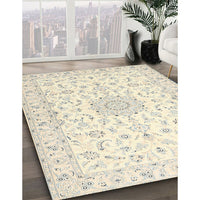 Traditional Tan Brown Medallion Rug, tr1589