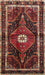 Machine Washable Traditional Saffron Red Rug, wshtr158