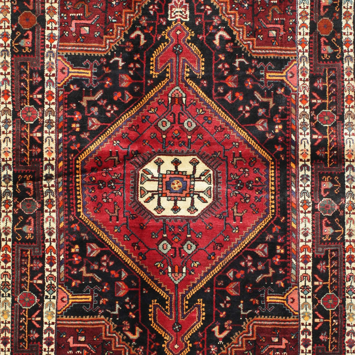 Machine Washable Traditional Saffron Red Rug, wshtr158