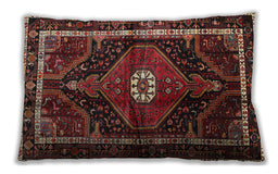 Traditional Classic Rectangular Saffron Red Lumbar Throw Pillow, 13 inch by 19 inch, lbtr158