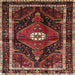 Square Traditional Saffron Red Persian Rug, tr158