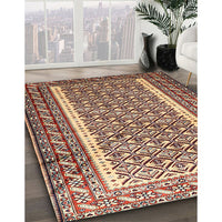 Traditional Saffron Red Persian Rug, tr1590