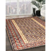 Traditional Saffron Red Persian Rug in Family Room, tr1590