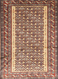 Machine Washable Traditional Saffron Red Rug, wshtr1590