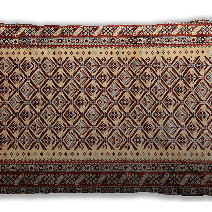 Traditional Classic Rectangular Saffron Red Lumbar Throw Pillow, 13 inch by 19 inch, lbtr1590