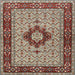 Square Traditional Tan Brown Persian Rug, tr1591