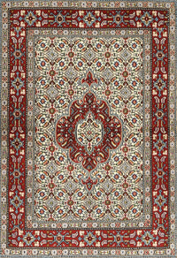 Machine Washable Traditional Tan Brown Rug, wshtr1591