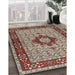 Traditional Tan Brown Persian Rug in Family Room, tr1591