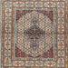 Round Machine Washable Traditional Sepia Brown Rug, wshtr1592