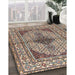 Machine Washable Traditional Sepia Brown Rug in a Family Room, wshtr1592