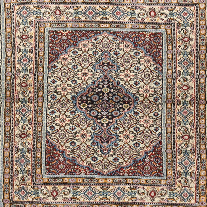 Square Traditional Reddish Brown Persian Rug, tr1592