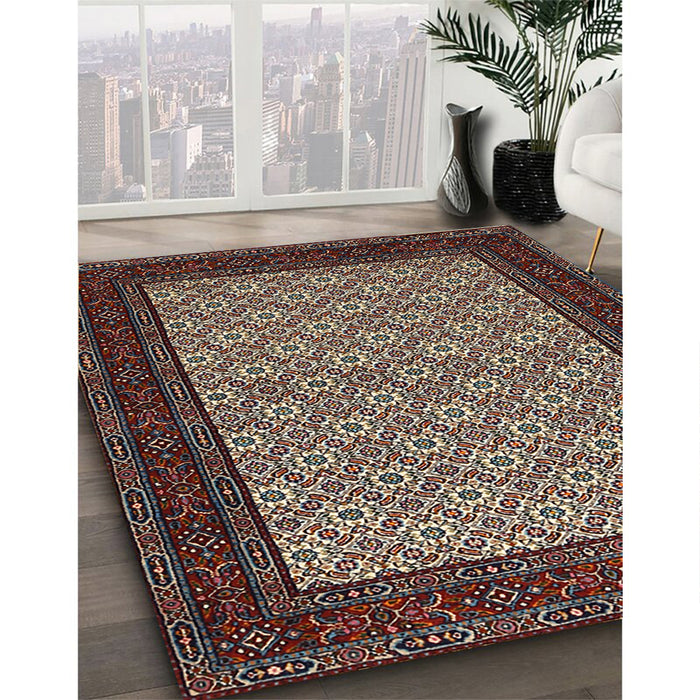Machine Washable Traditional Night Red Rug in a Family Room, wshtr1593