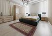 Machine Washable Traditional Night Red Rug in a Bedroom, wshtr1593