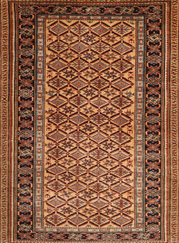 Machine Washable Traditional Saffron Red Rug, wshtr1594