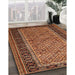 Machine Washable Traditional Saffron Red Rug in a Family Room, wshtr1594