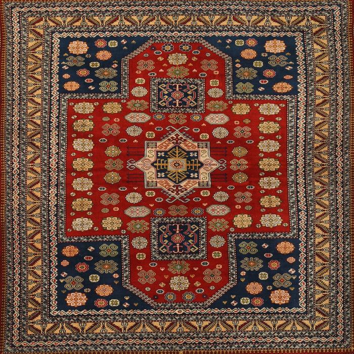 Round Machine Washable Traditional Deep Red Rug, wshtr1595