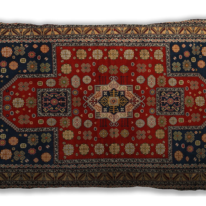 Traditional Classic Rectangular Deep Red Lumbar Throw Pillow, 13 inch by 19 inch, lbtr1595