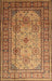 Machine Washable Traditional Mahogany Brown Rug, wshtr1596