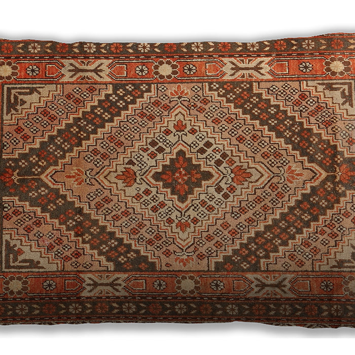 Traditional Classic Rectangular Tomato Red Lumbar Throw Pillow, 13 inch by 19 inch, lbtr1597