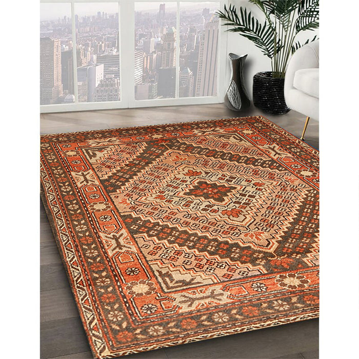 Traditional Red Persian Rug in Family Room, tr1597