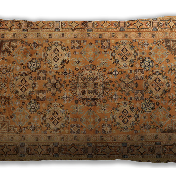 Traditional Classic Rectangular Orange Lumbar Throw Pillow, 13 inch by 19 inch, lbtr1598