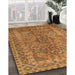 Machine Washable Traditional Orange Rug in a Family Room, wshtr1598