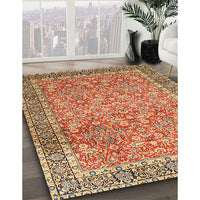 Traditional Yellow Orange Persian Rug, tr1599